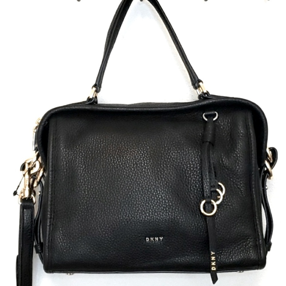 REDUCED - DKNY Marcy Black Medium Pebble Leather Crossbody Satchel NWT